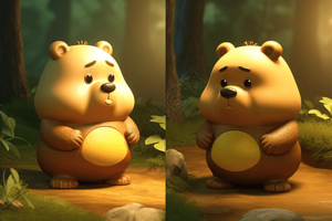 3D卡通熊秒视频