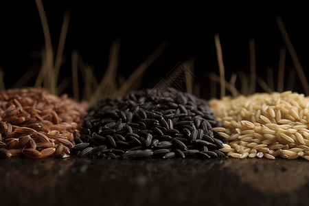 杂交的水稻种子图片
