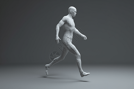 行走的3D人物模型图片