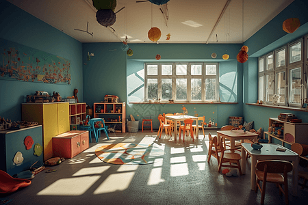 儿童教育中心儿童保育中心教室背景