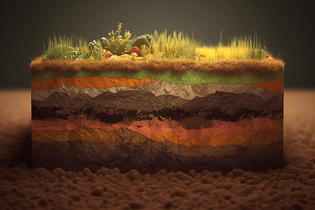 土壤结构平面插图图片