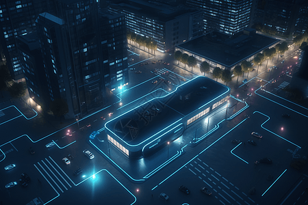 科技感城市充电设施图片