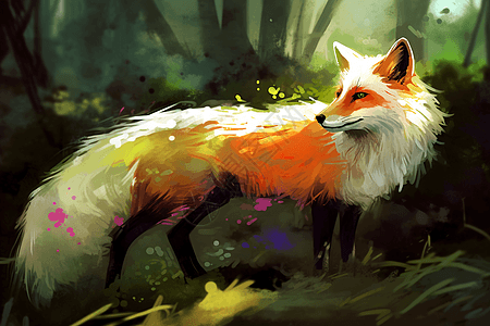 橘白色的小狐狸图片