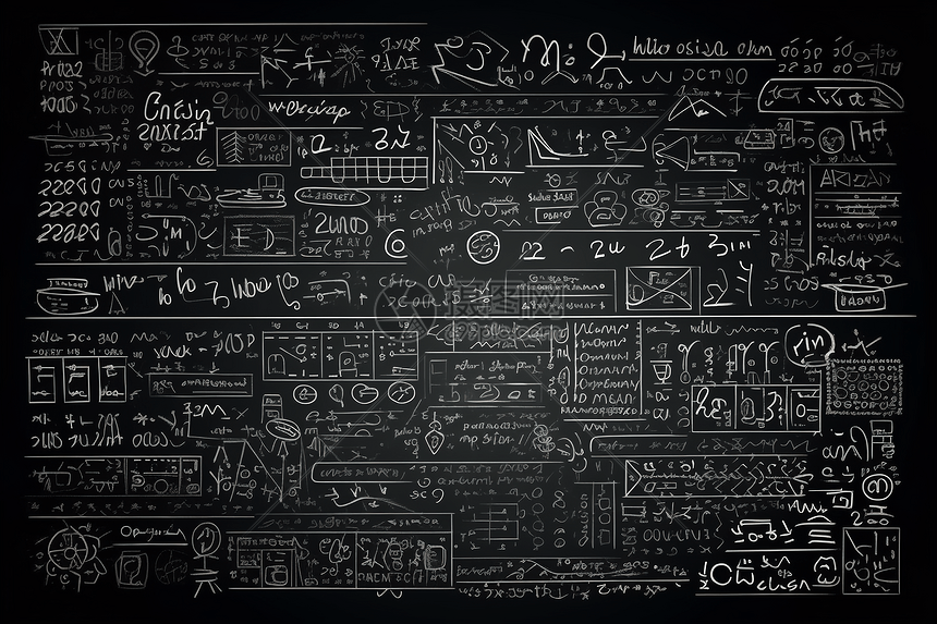 数学方程式黑板图片