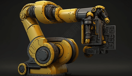 黄色金属机械臂图片