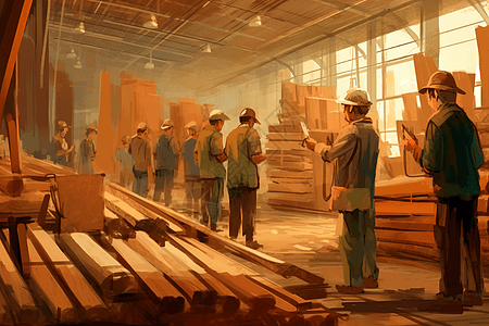 木材厂工作图片