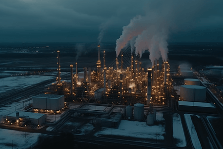 夜间工业炼油厂图片