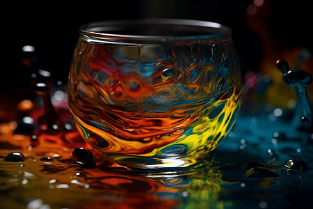 彩色的玻璃杯图片