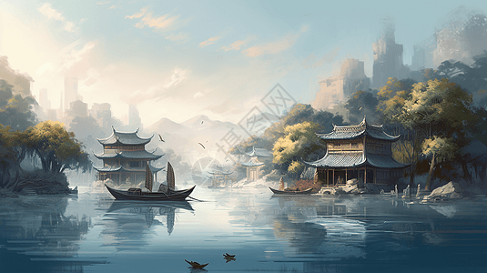 中国杭州绘画图片