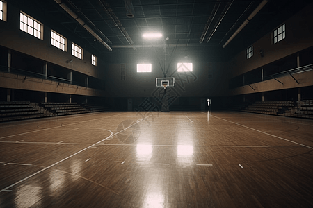 安静干净的篮球场图片