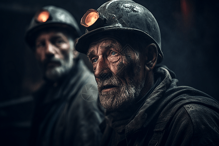 在矿洞里工作的工人图片