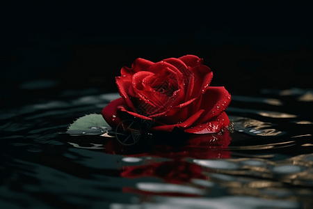漂浮在水面上的玫瑰背景图片