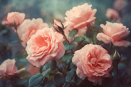 梦幻浪漫的粉色玫瑰图片