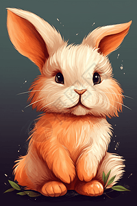 可爱的兔子插图图片