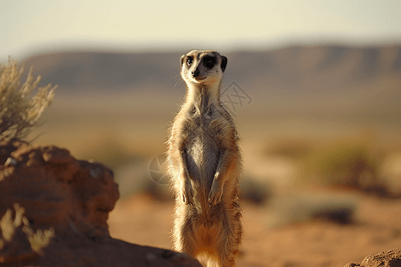 沙漠中的猫鼬图片