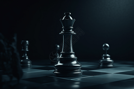 国际象棋黑子高清图片