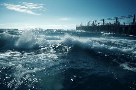 波浪发电厂3D设计图图片