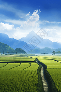 稻田景观图片