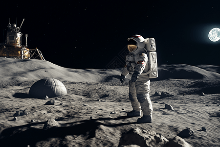 在月球上的宇航员图片