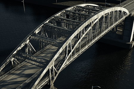 钢拱桥的桥拱图片