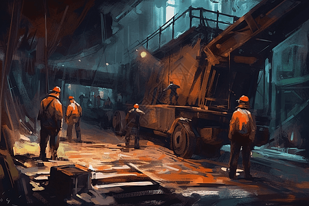 煤矿机械工人图片