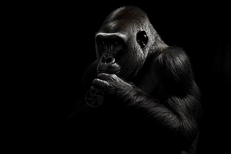 黑色的大猩猩图片