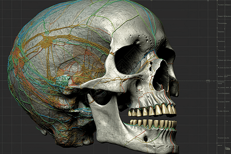 人类头骨背景图片