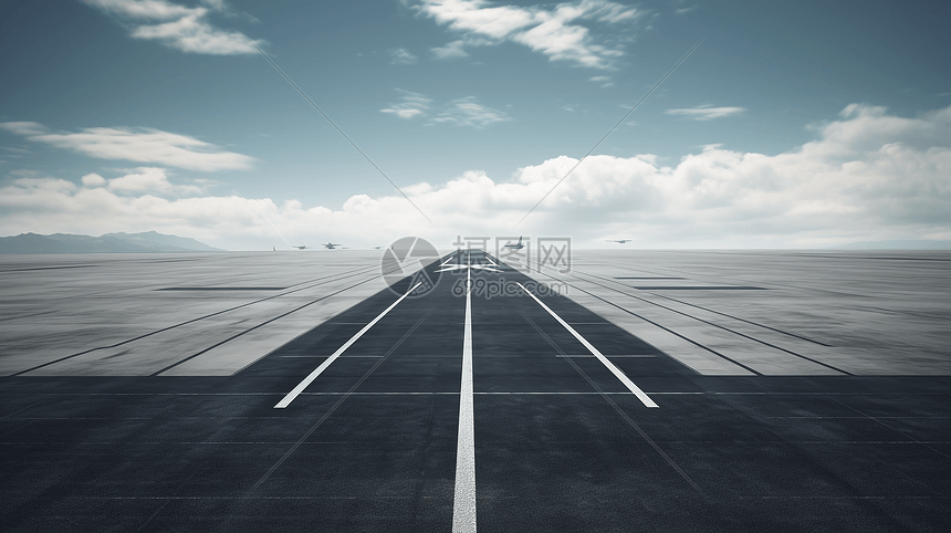 未来机场跑道图片