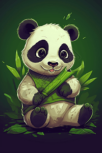 可爱的熊猫宝宝背景图片