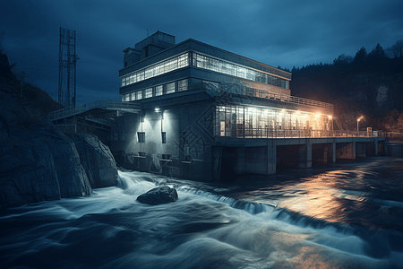 现代化水利发电厂图片
