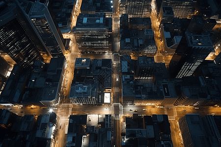 夜空中的城市图片