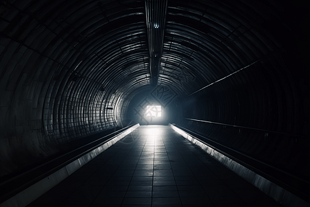 隧道的照明背景图片