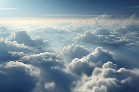 高空中的白云图片