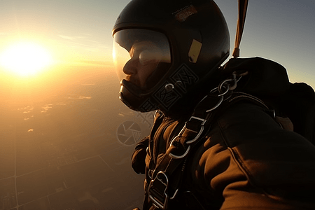 高空跳伞运动员图片