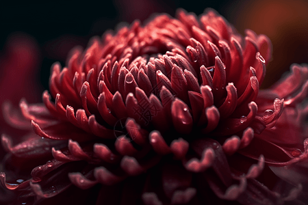 红色的菊花图片