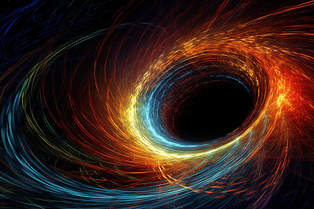宇宙中的黑洞背景图片