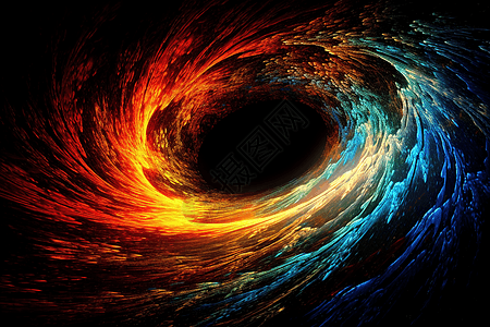 宇宙中的黑洞背景图片