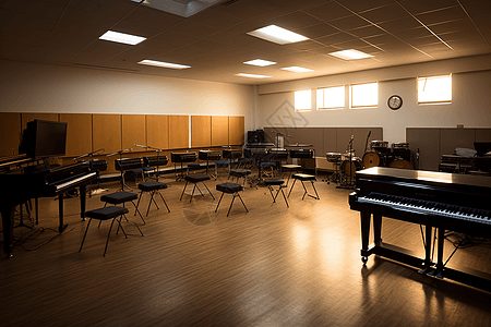 大学校园里的音乐教室图片