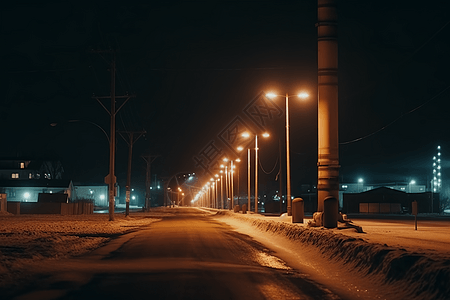 道路上的路灯图片