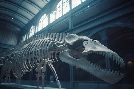 远古化石恐龙骨头高清图片