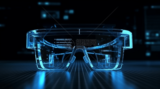 VR眼镜上的虚拟测试图片