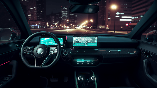 智能汽车的GPS系统背景图片