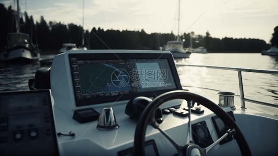船上的GPS导航系统图片