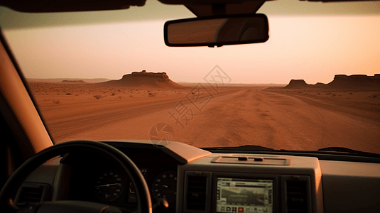 在沙漠中使用GPS图片