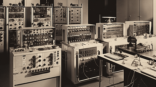 老式电子实验室设备图片