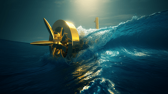 海洋潮汐涡轮机图片