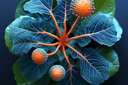 生态3d渲染植物背景图片