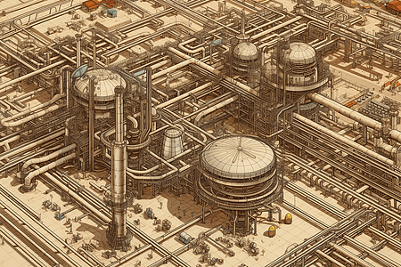 炼油厂的管道图片