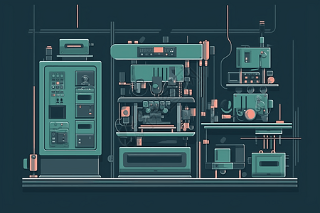 非标定制机器设备流程管理插画