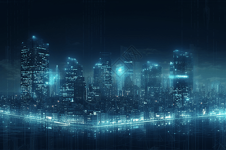 科技信息城市背景图片